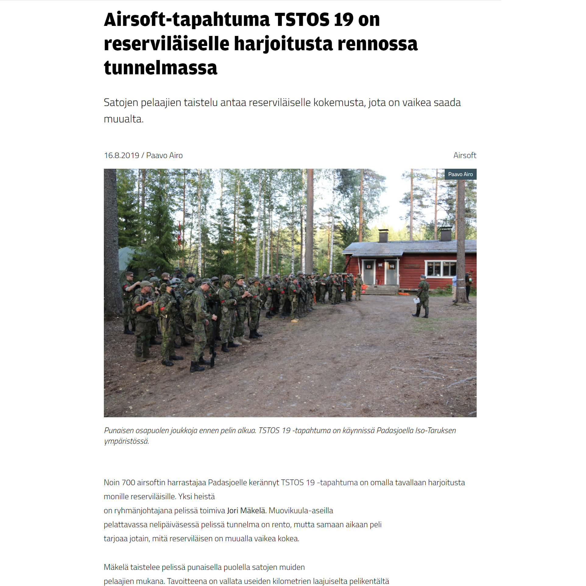 Reserviläinen 16.8.2019