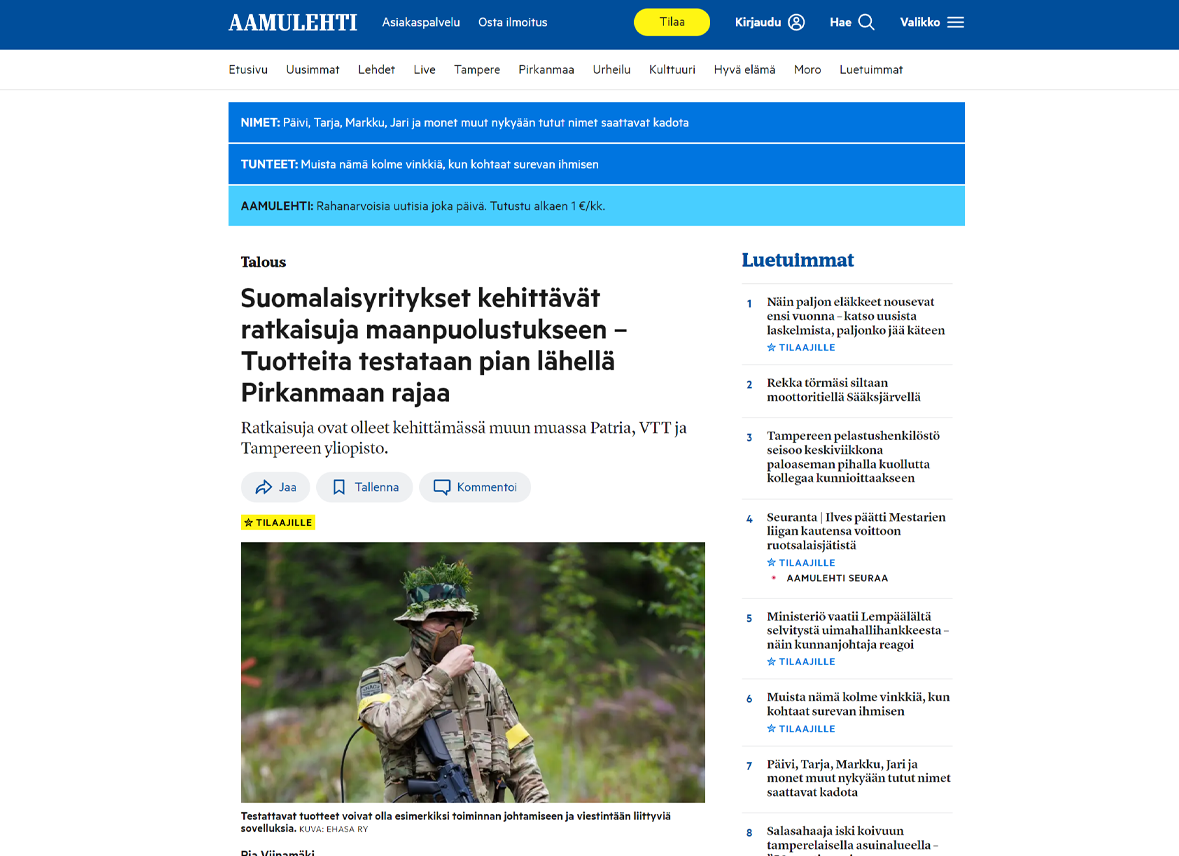 Aamulehti 18.7.2024